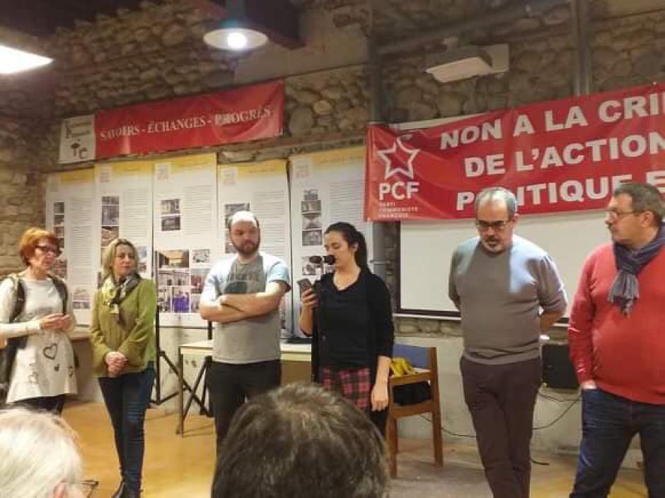Vœux de la JC des Pyrénées-Orientales. Intervention de Léa Tytéca